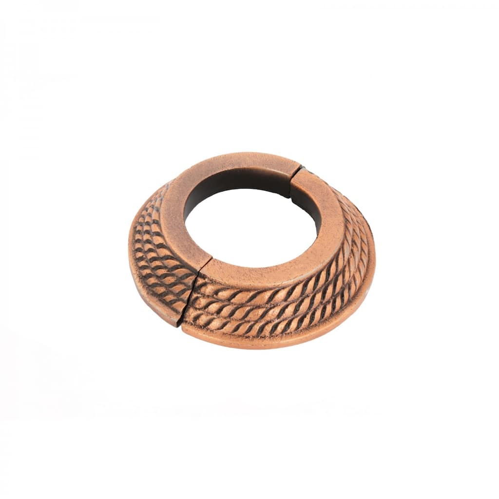 Copper Oil Rubbed Aluminum Radiator Flange Triple Roped Style 1.25" (IPS) 1.75" ID - 3.13" OD Renovators Supply