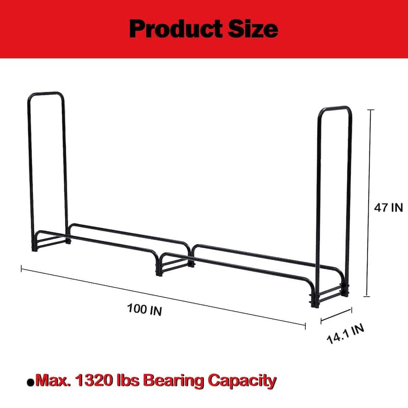 Outdoor Firewood Rack with Cover