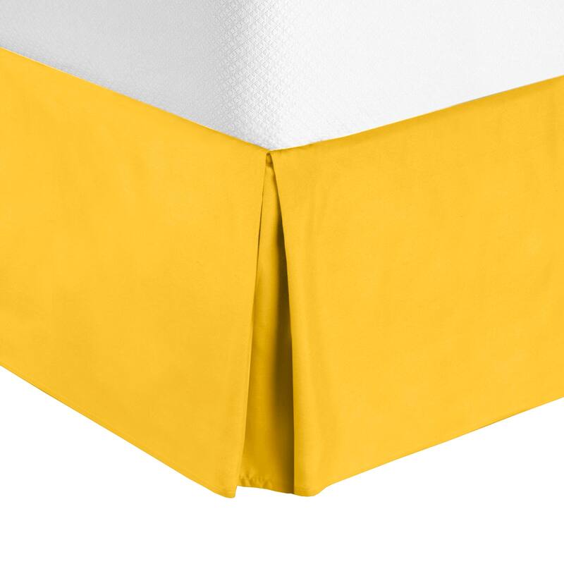 Luxury Microfiber Pleated Bed Skirt 14 Inch Drop Queen Size