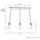 preview thumbnail 4 of 19, Hunter Lochemeade 3-Light Linear Cluster Pendant - Kitchen Island, Dining Room - Modern Farmhouse, Contemporary, Industrial