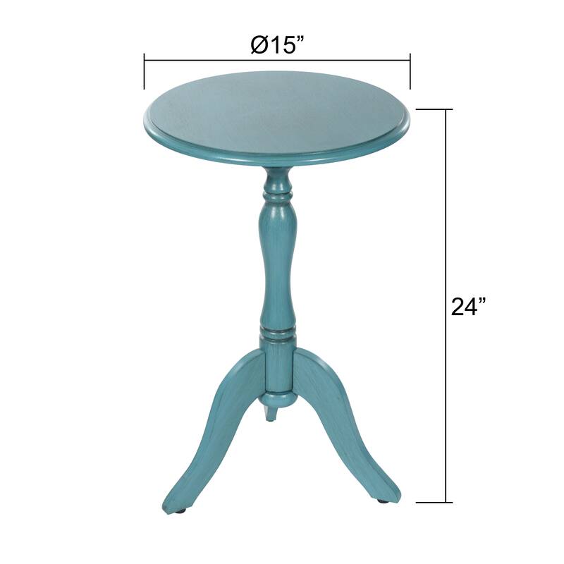 StyleCraft Harbor Breeze Round Pedestal Side Table