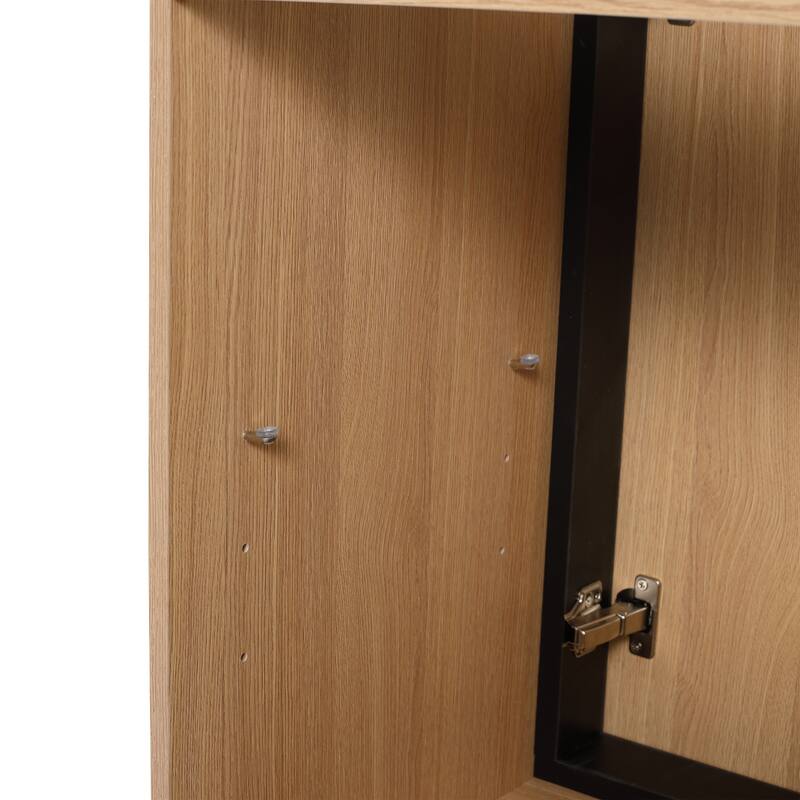 Modern Bathroom Vanity with Double Door Cabinet, Engineering Wood Frame, Ample Storage