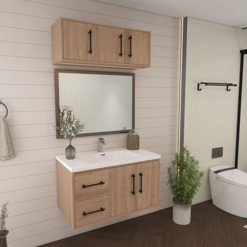 Victoria 36'' L Wall-Mounted Vanity Set with Motion Sensor LED light Top Cabinet