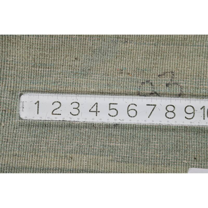 Modern Green Blue Gabbeh Oriental Accent Rug Handmade Wool Carpet - 2'7" x 4'1"