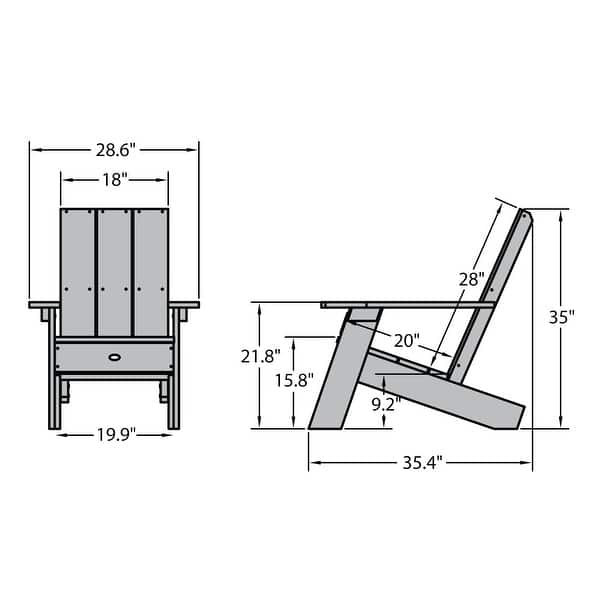 HIGHWOOOD Modern Adirondack Chair