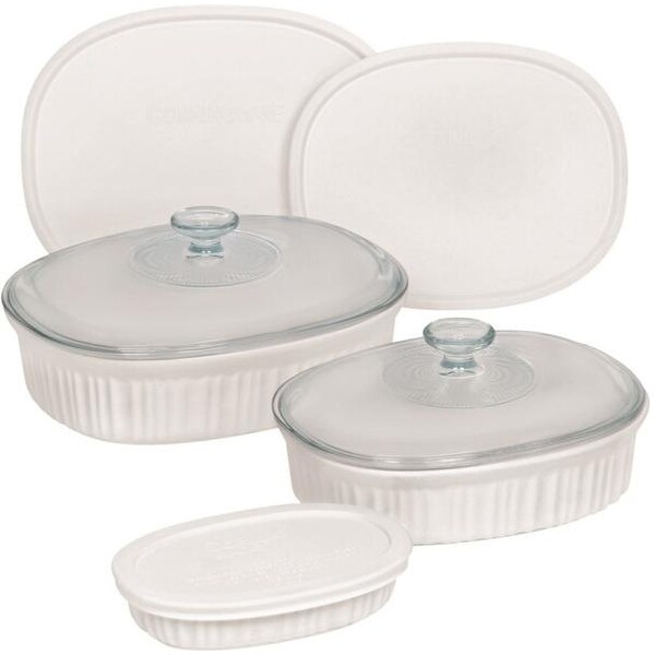 CorningWare 1117221 Bakeware Set French White Set of 8