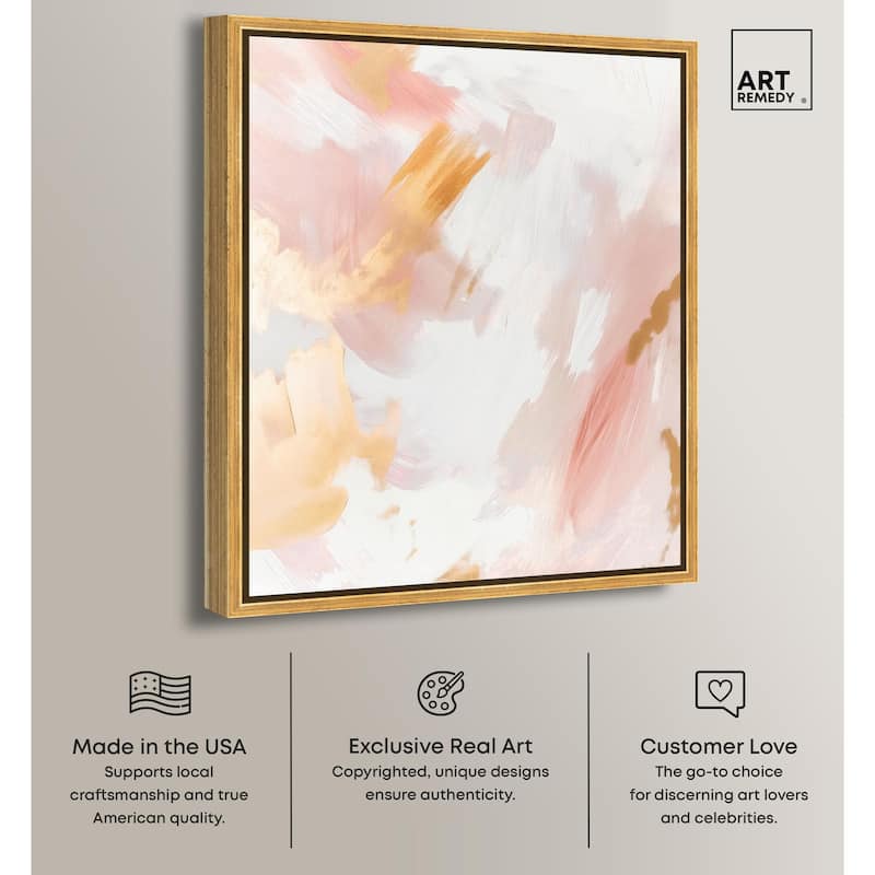 Rose Gold Veil III Canvas by Art Remedy