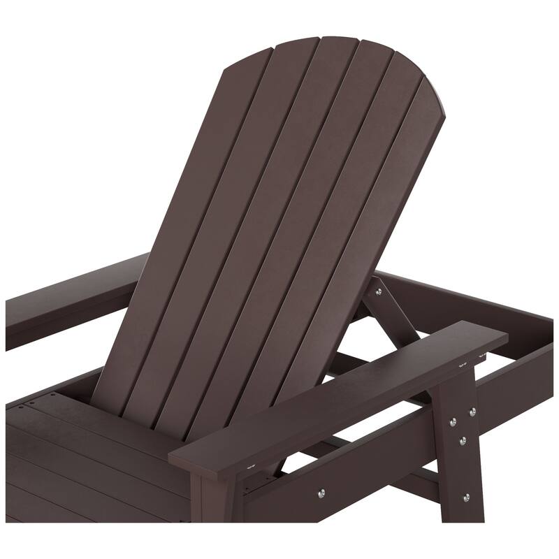 Polytrends Altura Poly Eco-Friendly All Weather Reclining Chaise Lounge with Arms (Set of 2)