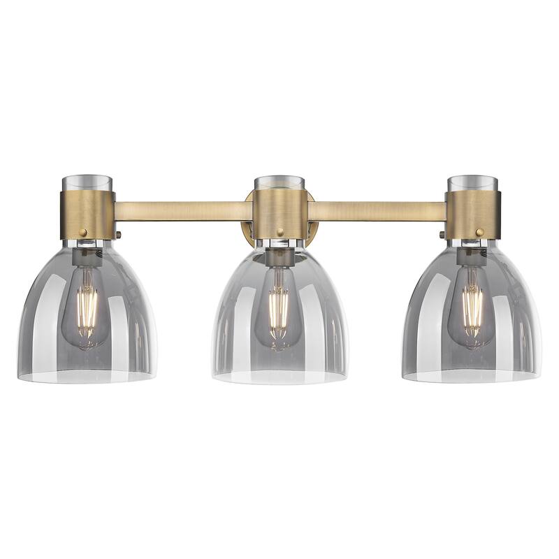 Innovations Lighting 464-3W-G464D-7SM Lawton Bell 3 Light 24" Wide - Brushed Brass
