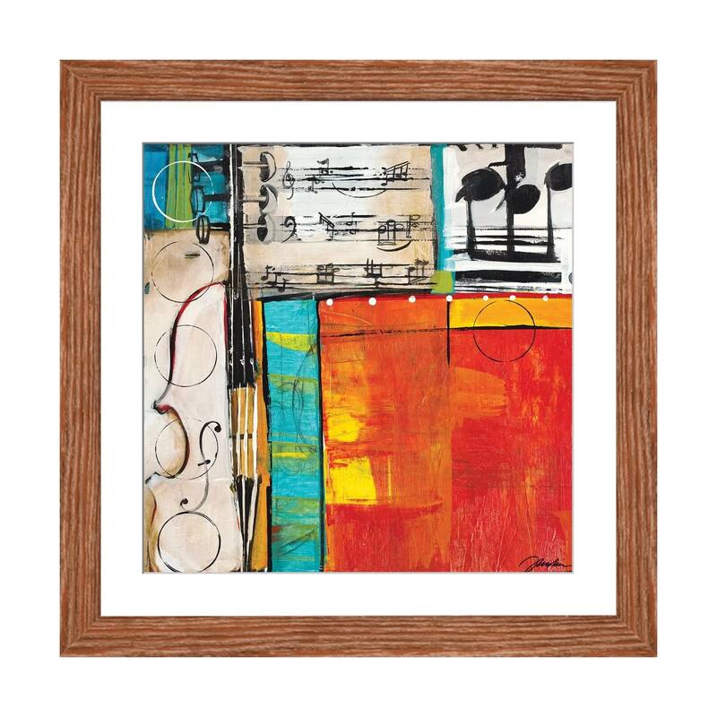 iCanvas "Sheet Music II" by Liz Jardine - Walnut - 16x16x1
