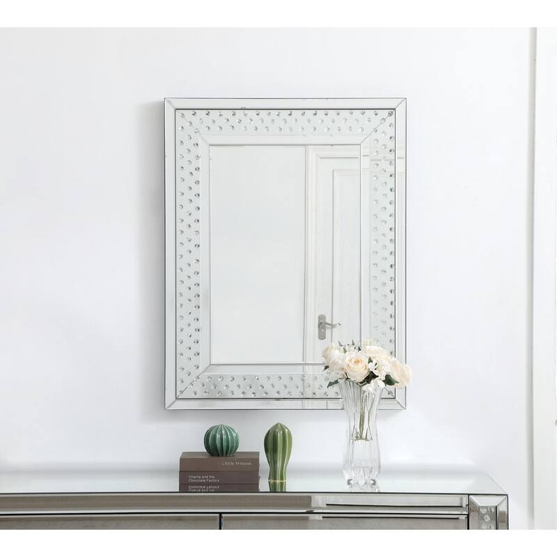 Samara Crystal Rectangle Mirror - Clear