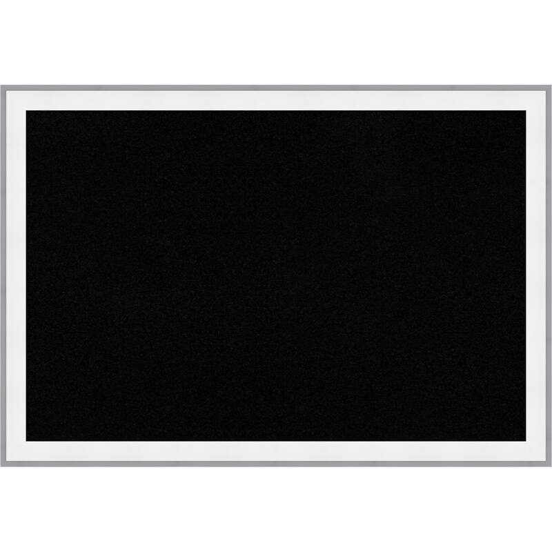 Maya White Silver Framed Cork Board - Bulletin Board, Organization Board, Pin Board