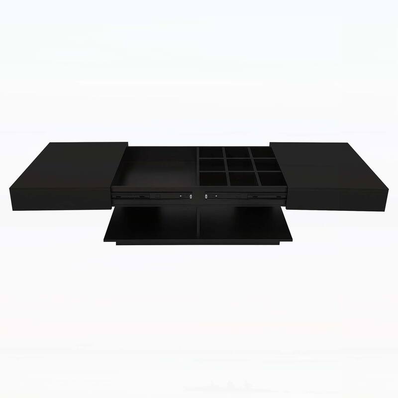 Coffee Table with Concealed Storage,Smart Lighting,and Easy Setup,Ideal for Enhancing Living Room Experience