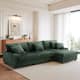 118.4"W Plush Modular Sectional Sofa with Pillows