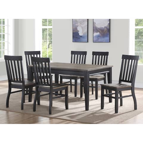 Ralston Two-Tone Ebony and Driftwood 7-Piece Dining Set by Greyson Living