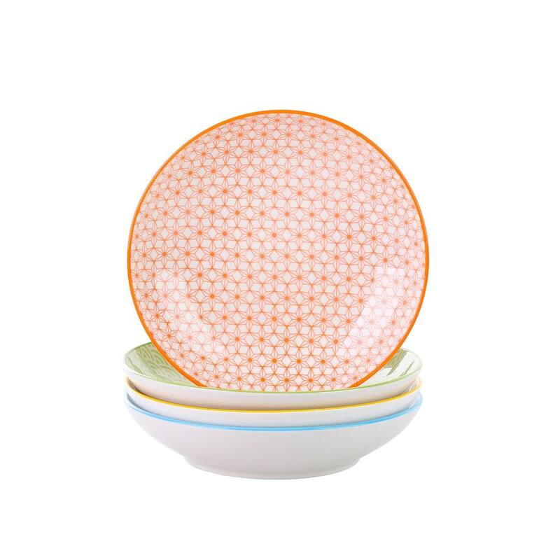 vancasso Macaron 4-Piece Multi-Color Dinner Plates Dessert Soup Plates