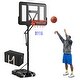 preview thumbnail 4 of 7, Black Portable Basketball Hoop System with Sturdy Base and Wheels