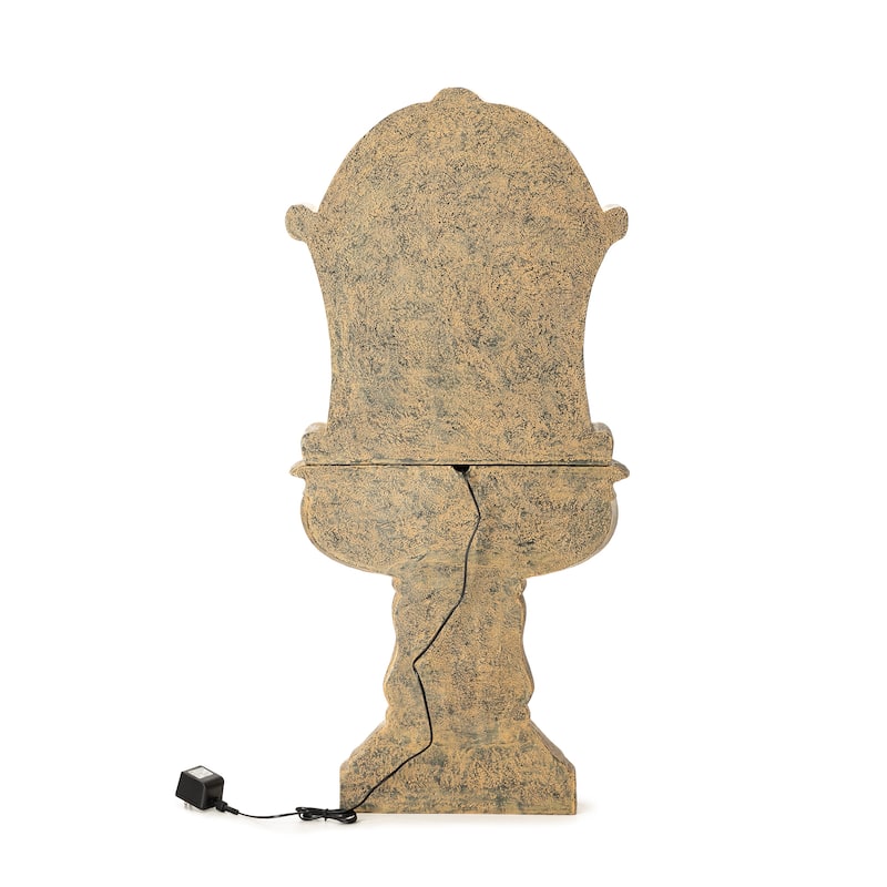 Glitzhome 49''H Oversized Faux Granite Multi-tiered Pedestal Outdoor Floor Fountain