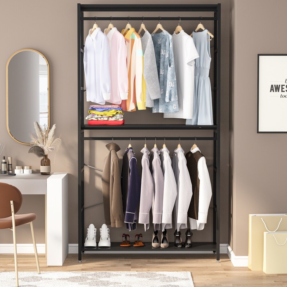 https://ak1.ostkcdn.com/images/products/is/images/direct/6179896a34255fbb694f3c9d4036704987984fde/Extra-tall-47-inches-Double-Rod-Closet-Shelf-Freestanding-3-Shelves-Clothes-Clothing-Garment-Racks.jpg