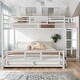 preview thumbnail 1 of 26, Modern L-shaped Metal Twin & Full Size Bunk Beds White