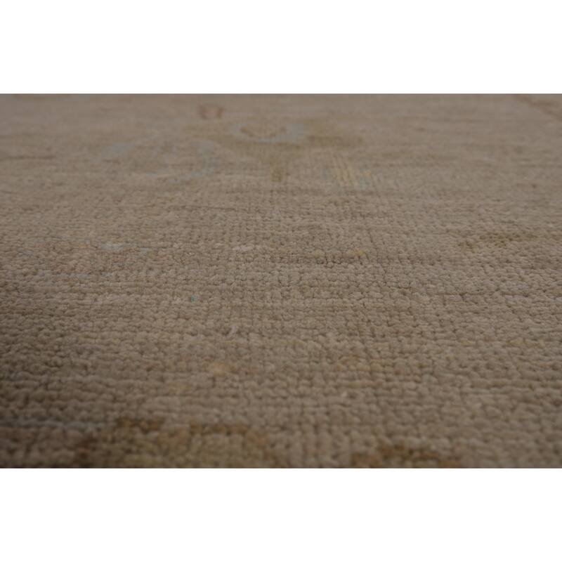 Earth Tone Vegetable Dye Oushak Area Rug Hand-Knotted Wool Carpet - 8'2"x 9'8"