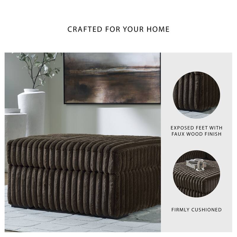 Signature Design by Ashley Midnight-Madness Brown Oversized Accent Ottoman