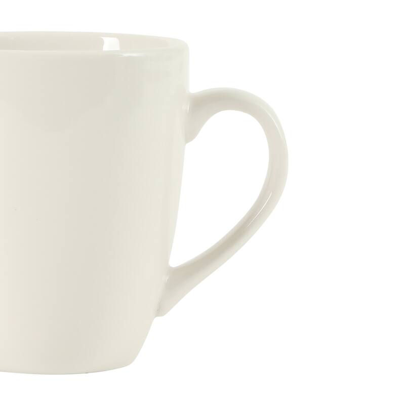 Gibson Home Great Essentials 12 Ounce Porcelain Coffee Mug Set - Cups for Latte, Hot Tea, Cappuccino, Mocha, Espresso, Cocoa