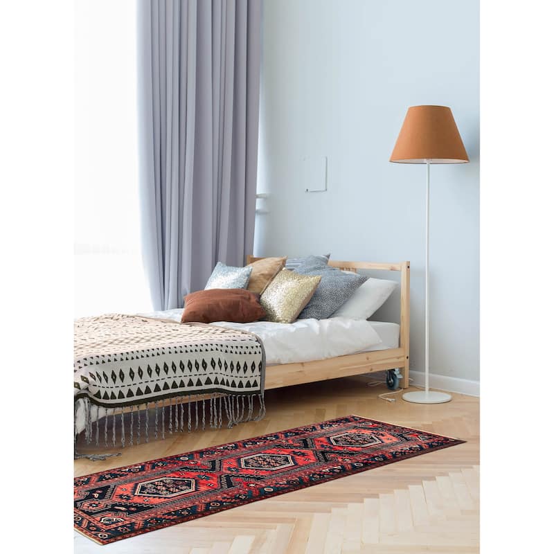 ECARPETGALLERY Hand-knotted Konya Anatolian Navy Wool Rug - 3'5 x 9'10