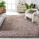 preview thumbnail 9 of 18, SAFAVIEH Polar Shag Bibi Glam Solid 3-inch Extra Thick Rug - Silver - 5'1" Square