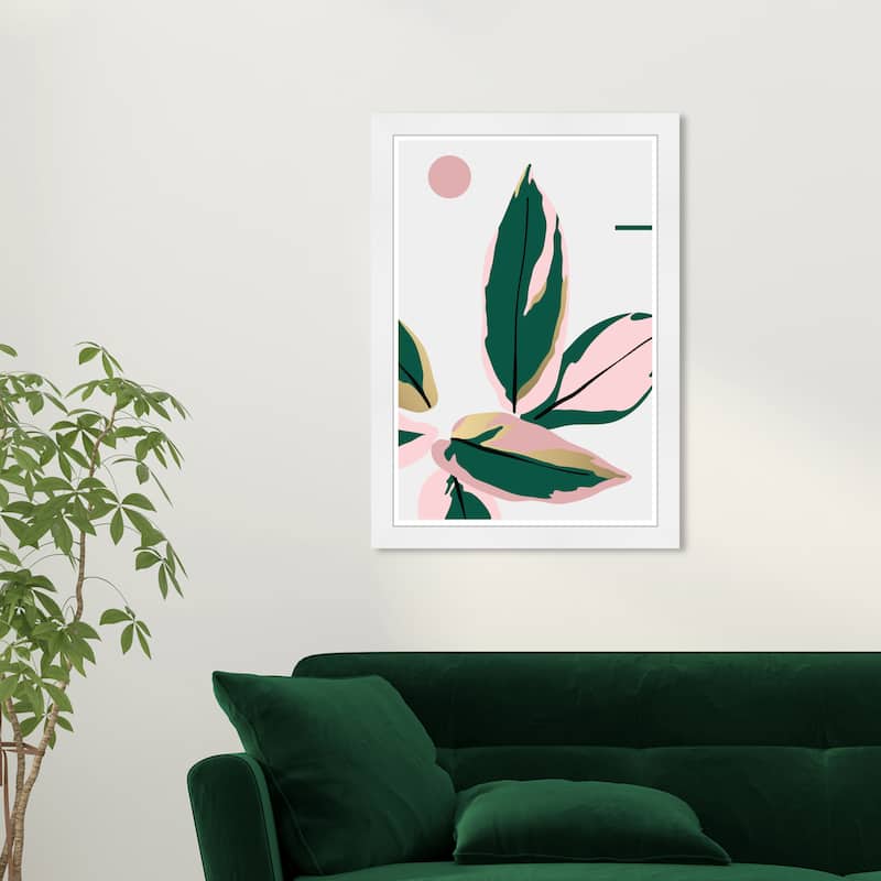 Wynwood Studio Prints Floral and Botanical Tropik Pink and Tropical Wall Art Canvas Print - White