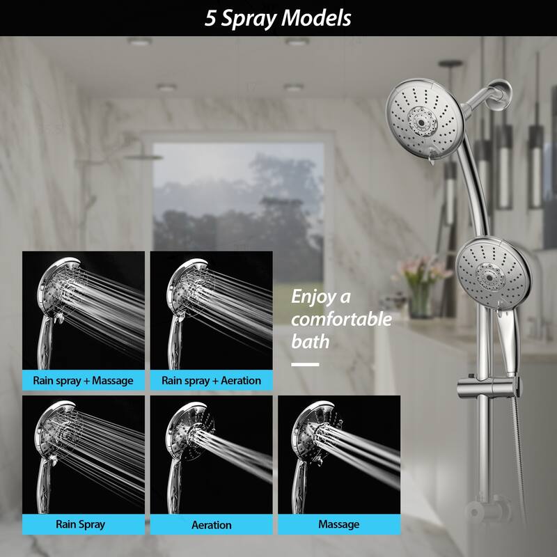 Multi Function Dual Shower Head