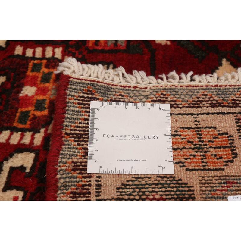 ECARPETGALLERY Hand-knotted Andelz Red Wool Rug - 3'4 x 12'6