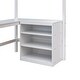 preview thumbnail 16 of 50, Modern Twin Size Wooden Loft Bed With Shelves and Desk,Solid Construction