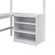 preview thumbnail 16 of 50, Twin Size Wooden Loft Bed With Shelves and Desk for Home