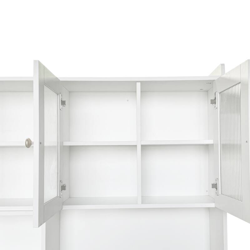Computer Desk With Glass Door For Home Office Or Study Desk,Bookshelf & Hutch,Computer Desk With 90 Degree Rotating Desktop