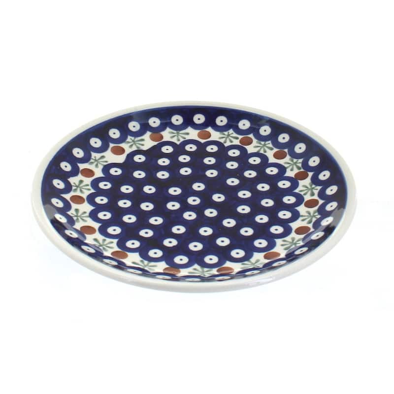 Blue Rose Polish Pottery Zaklady Dessert Plate - Nature