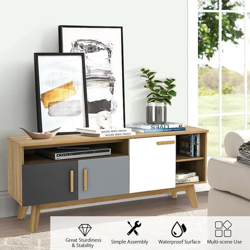 Gymax TV Stand for TVs up to 65'' Entertainment Center Console w/
