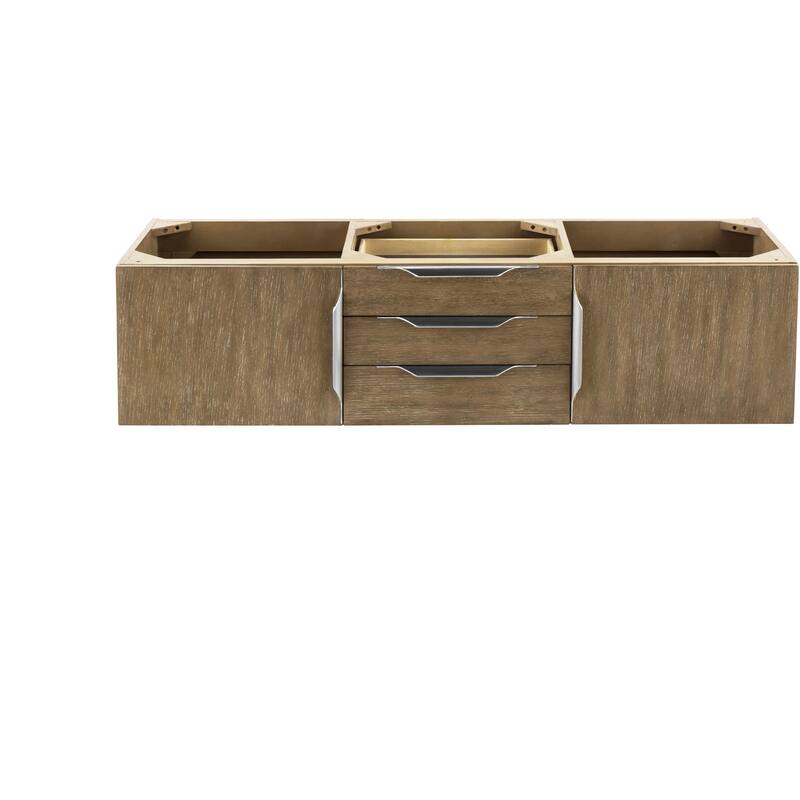 James Martin Vanities 983-V59D-W-N Mercer Island 59" Wall Mounted - Latte Oak - Oak Finish