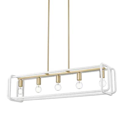 Camden 41.125" Wide 5-Light Linear Pendant