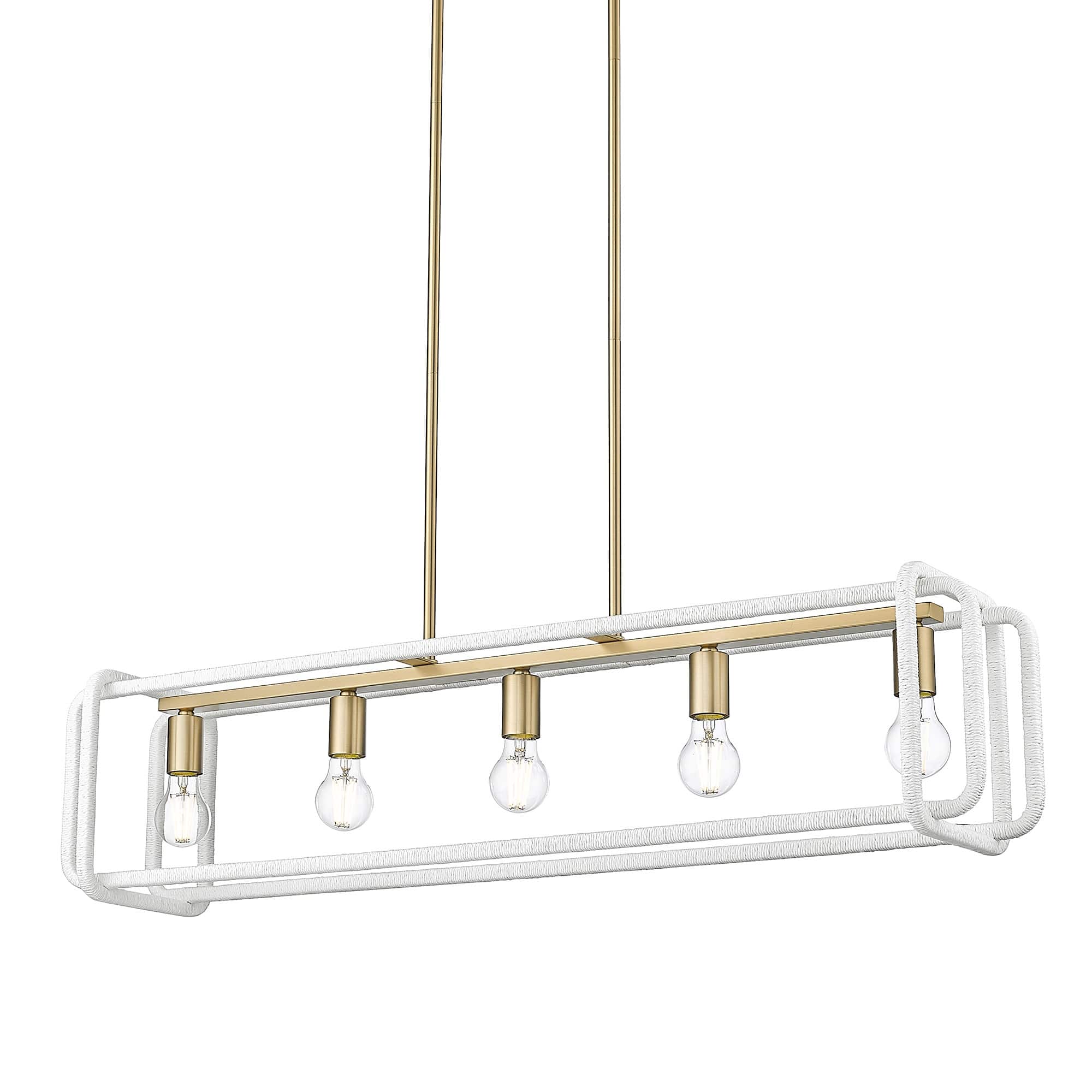 Option Brushed Champagne Bronze with White Raphia Rope
