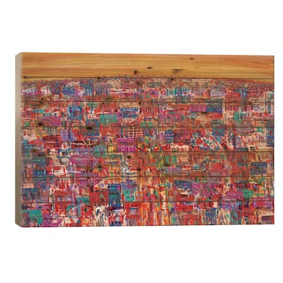 World Turning Again Print On Wood by Adam Bogusz - Multi-Color