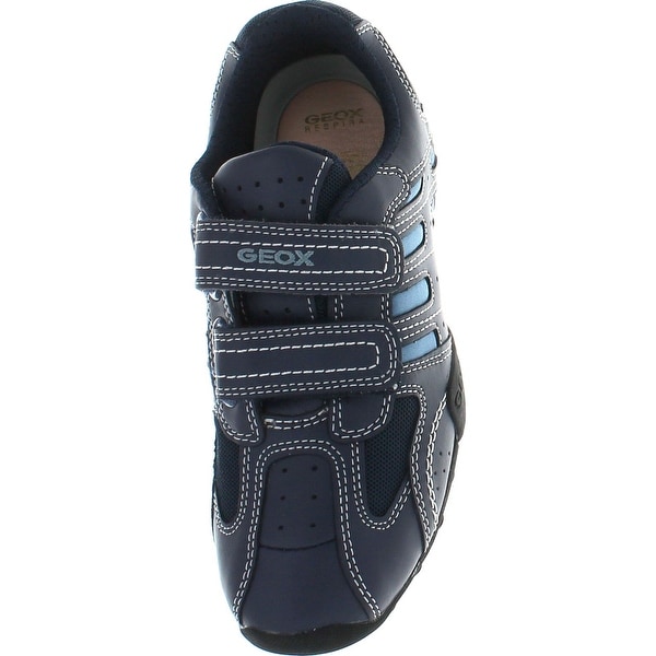 Geox Boys Jr Snake Boy Navy Avio Casual Leather Fashion Sneakers
