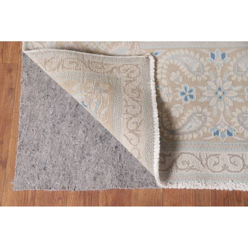 Hand Knotted Oriental 100% Wool Carpet Traditional Floral Yellow & Gold Kerman Area Rug - 12' 8'' X 9' 7''