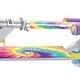 preview thumbnail 5 of 3, Ozbozz Tie Dye Foldalbe Scooter - Light UP Wheels - Ages 5 and up
