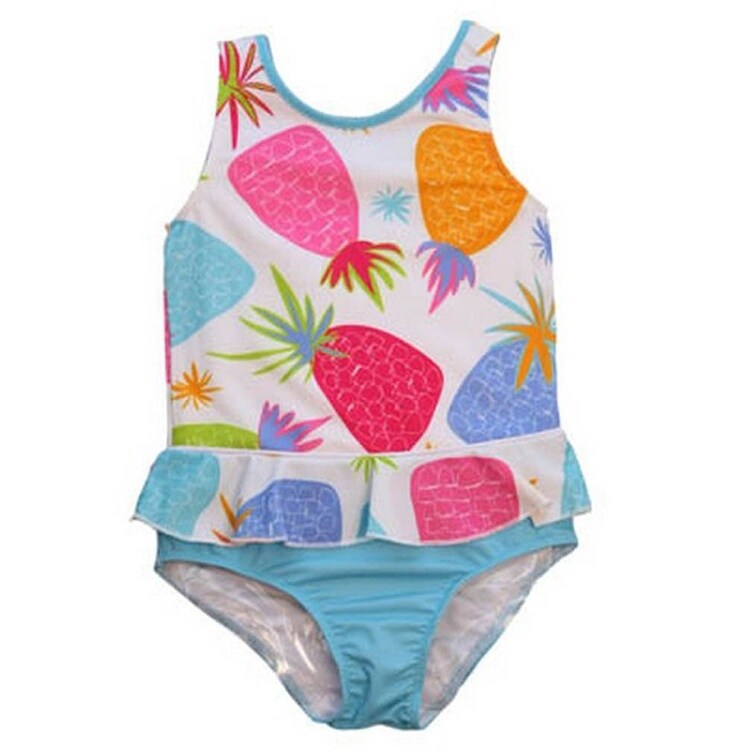 Shop Little Girls Multi Color Pineapple Ruffle Evrynn One Piece