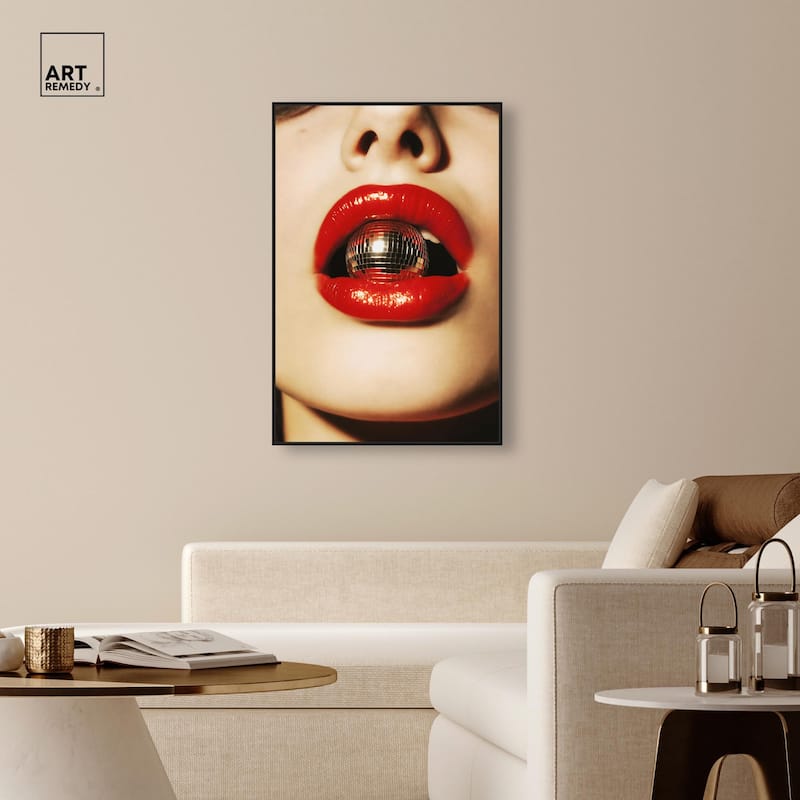Disco Lips Canvas by Art Remedy