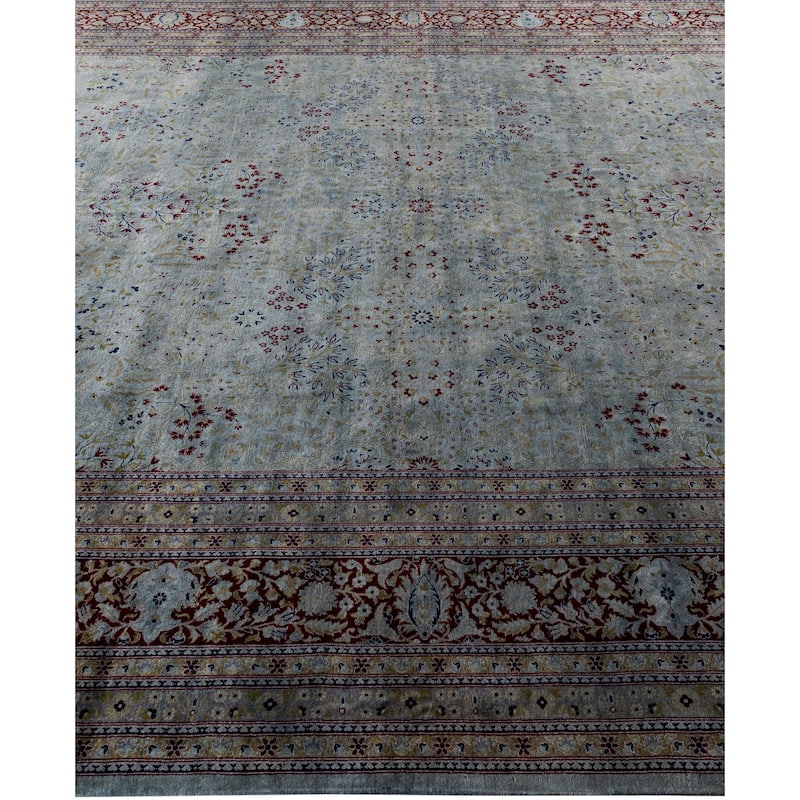 Overdyed One-of-a-Kind Hand-Knotted Area Rug - Gray - 9' 10" x 17' 10"