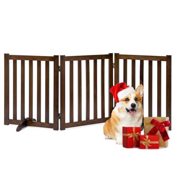 slide 2 of 59, Wooden Freestanding Panels Pet Gate