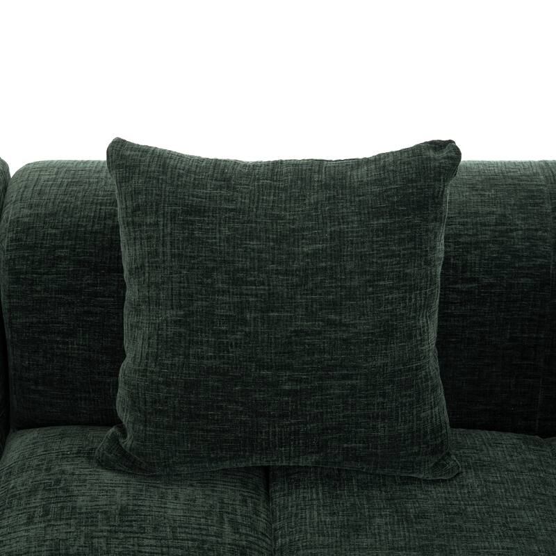 101.2" Chenille Modular Sectional Sofa with Deep Seating, Free-Combined Design and High-Density Foam Construction
