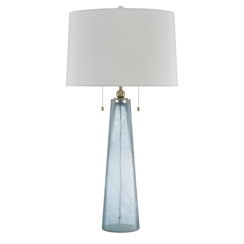 Currey & Company Looke Blue Table Lamp - 33.5"h x 17"w x 17"d